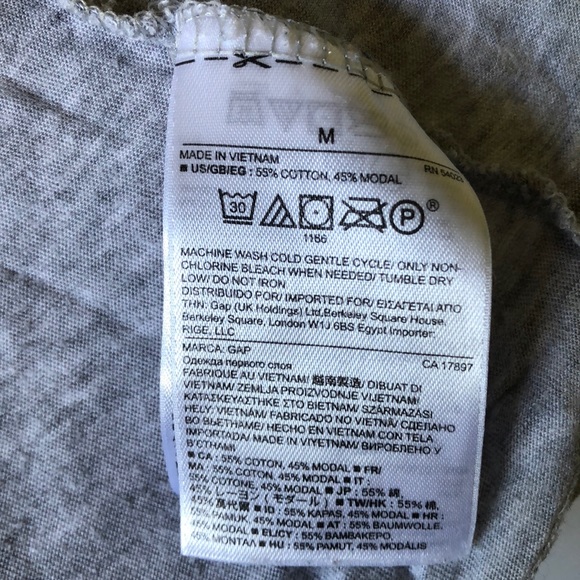 Gap, Basic Grey T-shirt, Medium - Picture 7 of 7